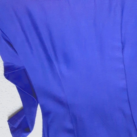 Vintage scoop neck dress with gold buttons down the front, long-sleeve - Picture 6 of 6